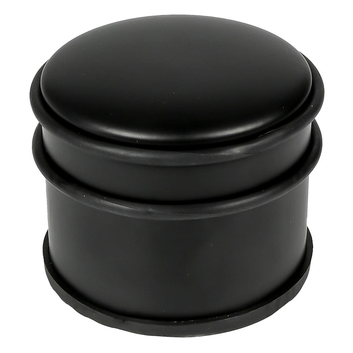 Deurstopper RVS met Rubberen Ringen – 1,1 kg | Ø9 × 7,5 cm - Zwart