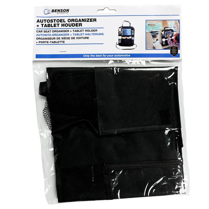 Autostoel organizer + tablet houder