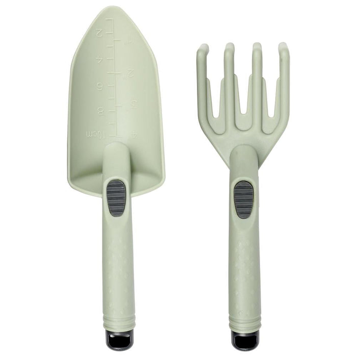 Tuingereedschap Set 2-Delig Groen – Hark en Schep van Kunststof