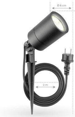 Grondspot Tuin met RA Stekker – IP65 | Aluminium | GU10 Fitting