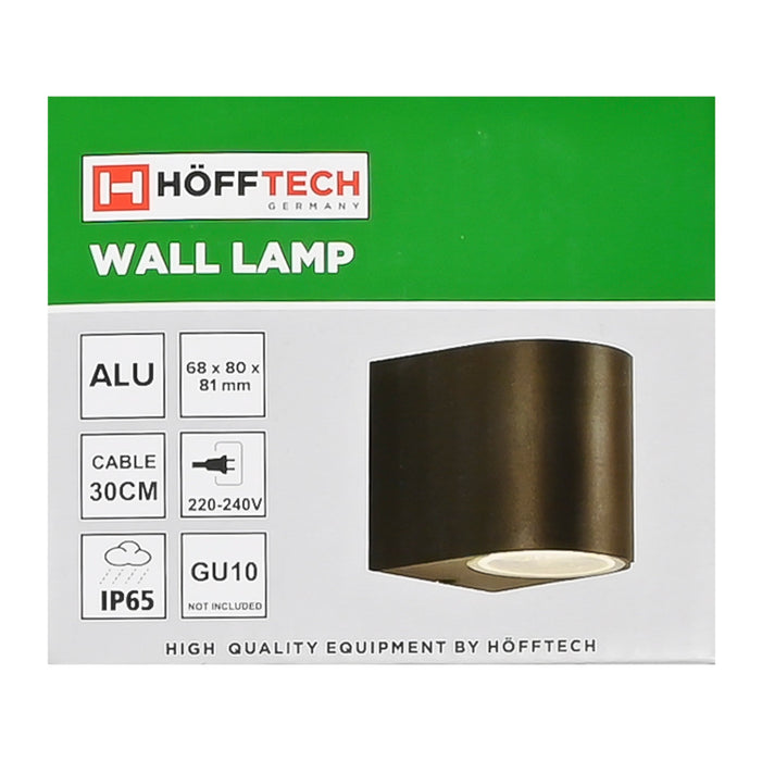 Ronde Wandlamp Buiten – Zwart | IP65 | Aluminium | GU10 Fitting