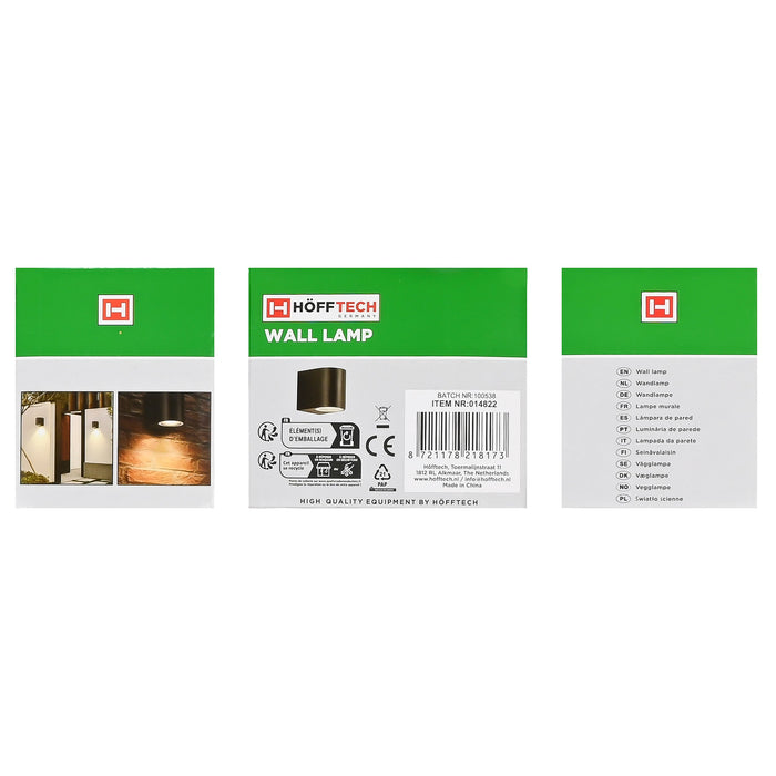 Ronde Wandlamp Buiten – Zwart | IP65 | Aluminium | GU10 Fitting