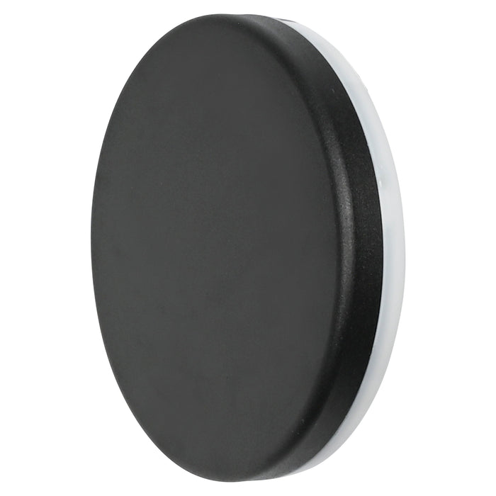 Ronde Wandlamp Zwart – Backlight | Ø15 cm | Aluminium + PMMA