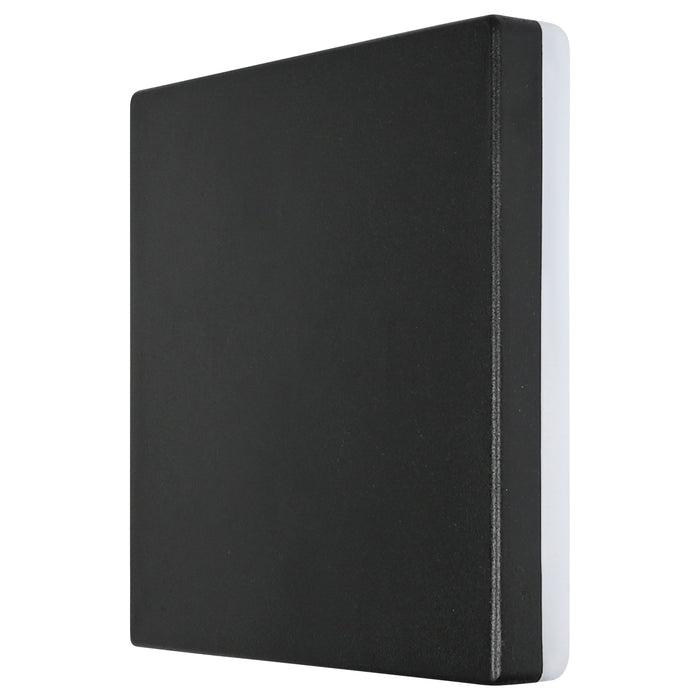 Vierkante Wandlamp Zwart – Backlight | 15 × 15 cm | Aluminium + PMMA