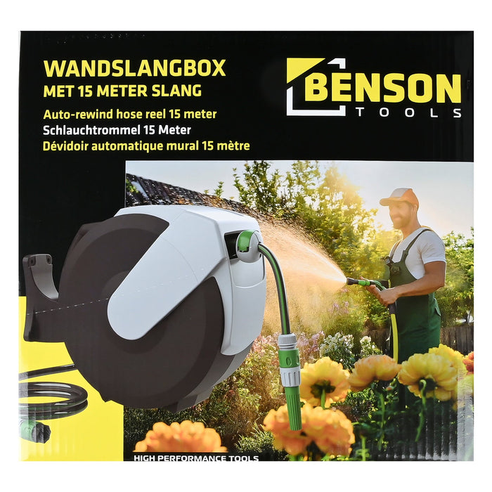 Wandslangenbox 15 Meter – Automatisch Oprolbaar | Compleet & Gebruiksklaar