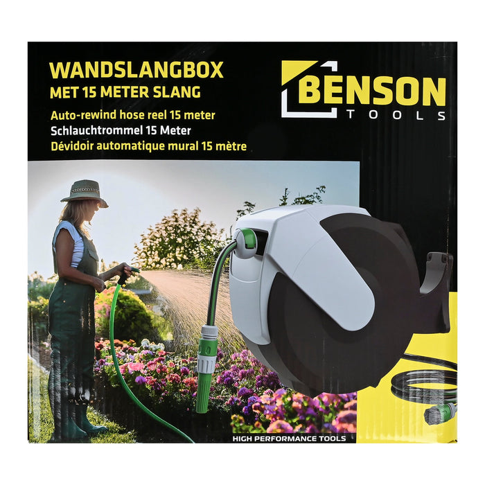 Wandslangenbox 15 Meter – Automatisch Oprolbaar | Compleet & Gebruiksklaar
