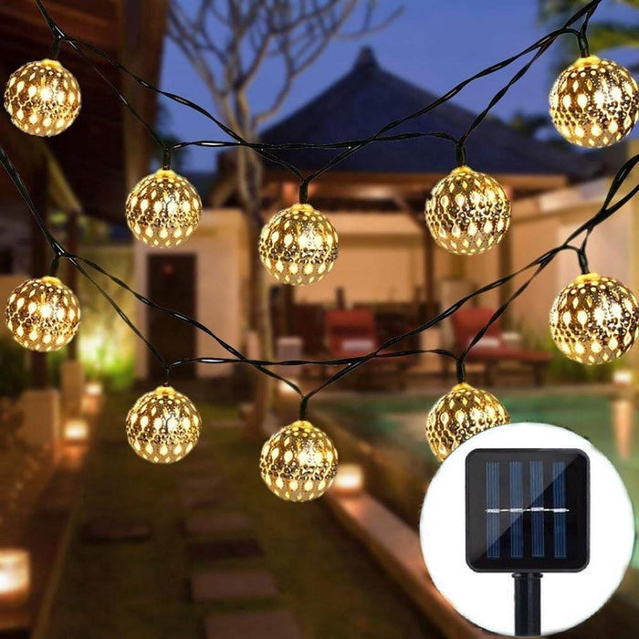 Lichtsnoer Zonne energie 10M 100 LED Waterdicht Lichtslinger Buitenverlichting Marrakesh