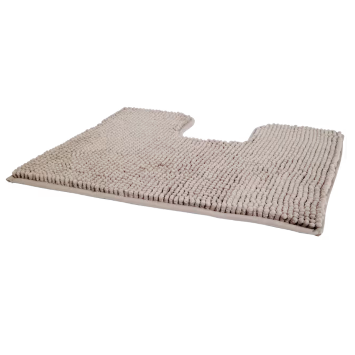 Chenille Toiletmat Grijs – Antislip & Waterabsorberend | Zacht & Comfortabel