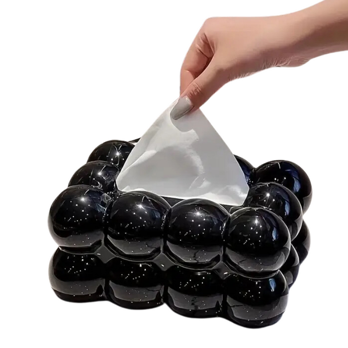 Tissue Houder Bubbel Zwart