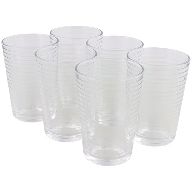 Waterglazen Ribbel 210 ml 6 Stuks
