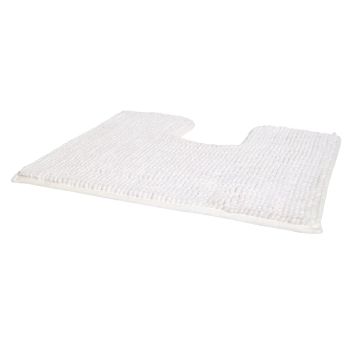 Chenille Toiletmat Wit – Antislip & Waterabsorberend | Zacht & Comfortabel -