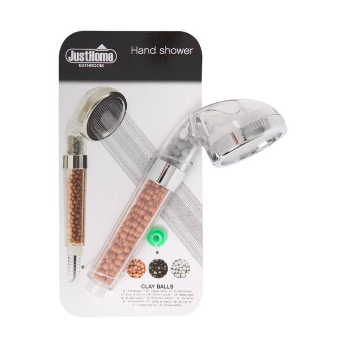Douchekop 8 cm – Met Kleiballetjes & RVS Kop | Fijne Wellness Douchestraal