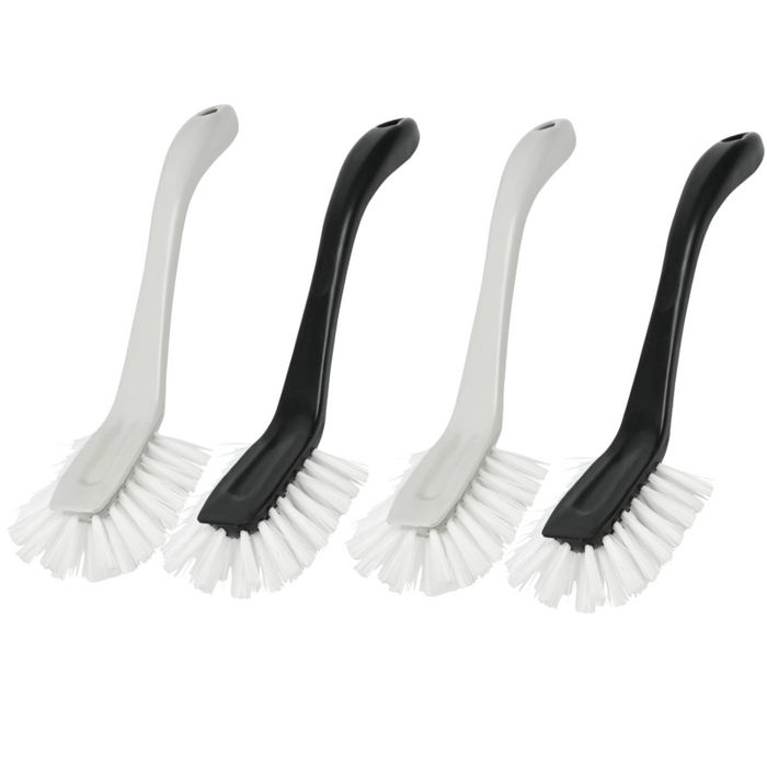 Set van 4 Afwasborstels Grijs en Zwart