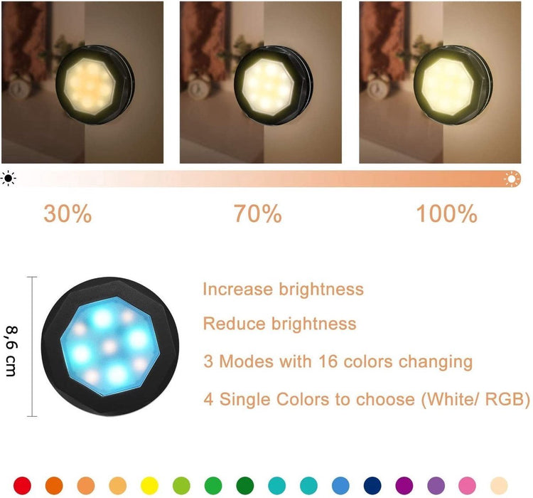 3 Stuks Draadloze ledlamp Oplaadbaar Kastverlichting Keukenverlichting Trapverlichting Dimbaar