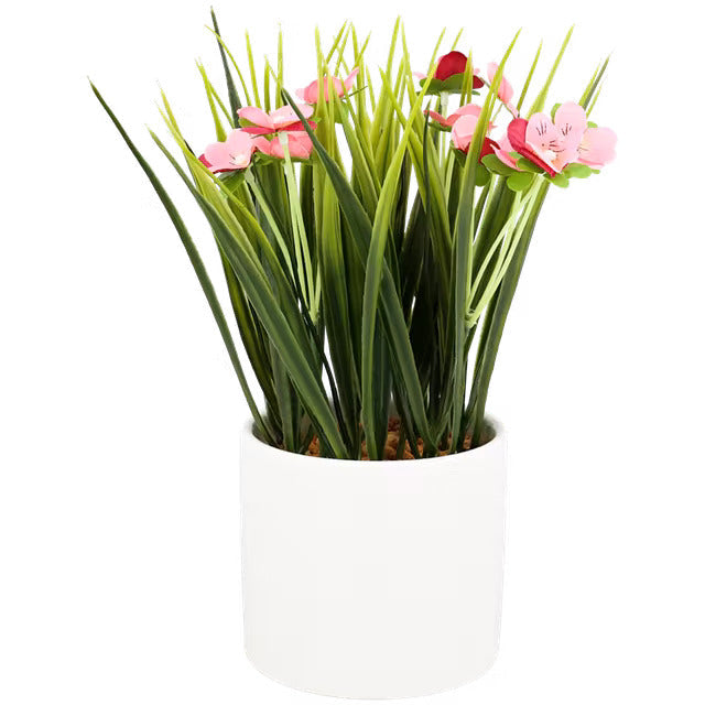 Kunstplant Roze in Keramiek Pot