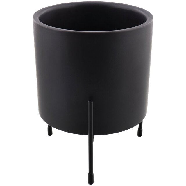 Keramische pot op standaard Zwart