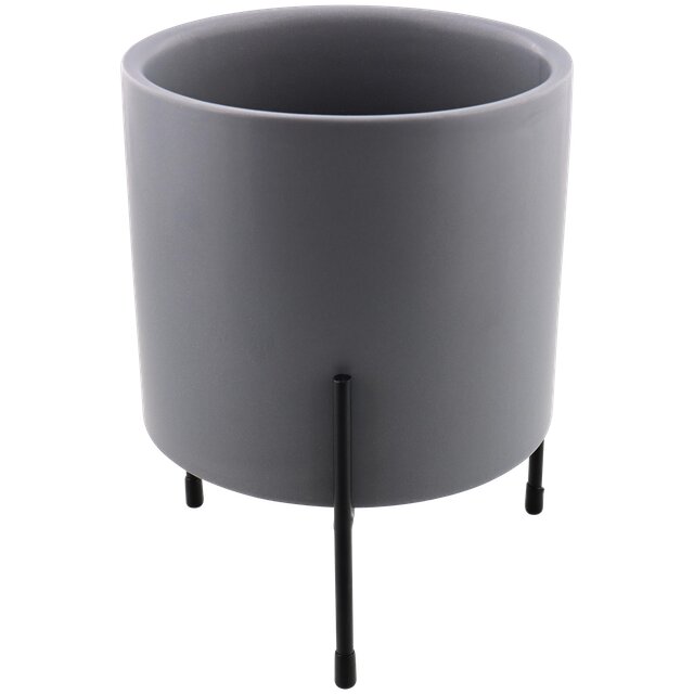 Keramische pot op standaard Grijs