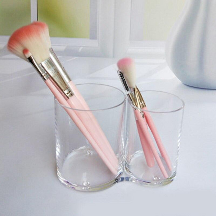 Organizer make-up kwastenhouder transparant
