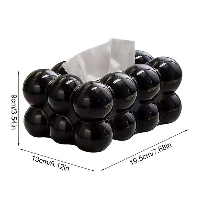 Tissue Houder Bubbel Zwart