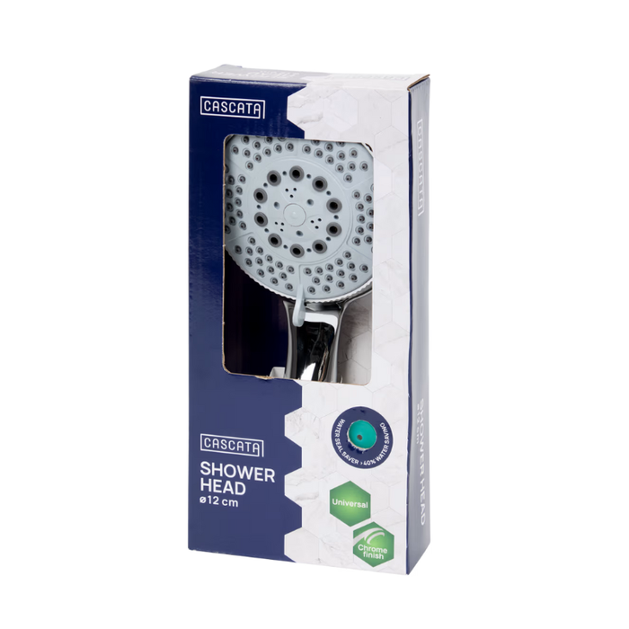 Douchekop 12 cm – 5 Standen | Verchroomd Kunststof, Zilver