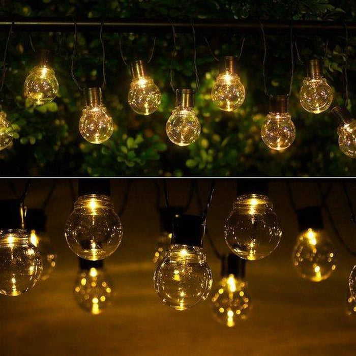6m Lichtslinger zonne-energie met 10 Warm Witte LED Lampen