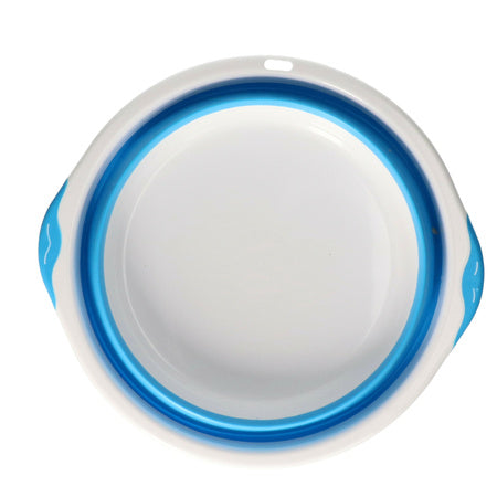 Opvouwbare Siliconen Teil Ø30 cm – Wit/Blauw | Compact & Ruimtebesparend