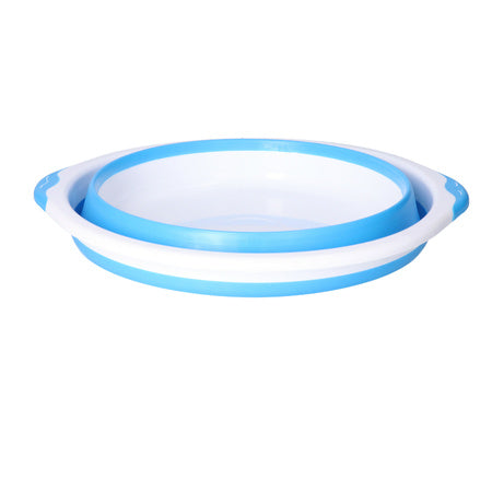 Opvouwbare Siliconen Teil Ø30 cm – Wit/Blauw | Compact & Ruimtebesparend