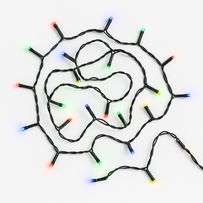 LED diamant lichtsnoer kleur 200 LED 24 mtr IP44