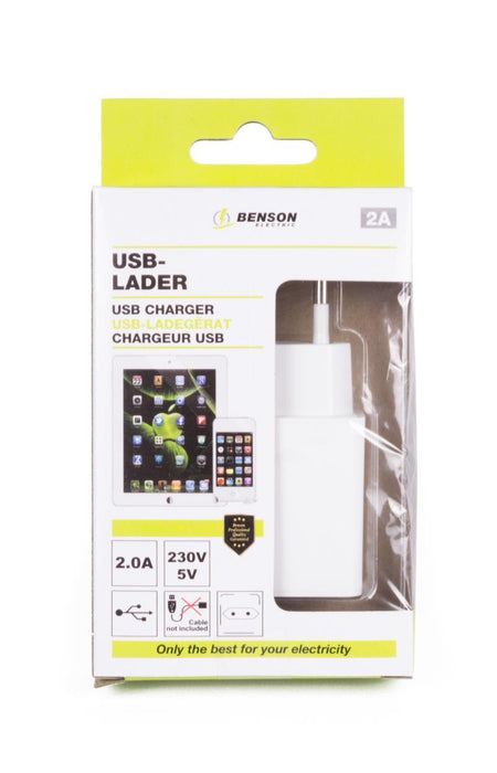 USB-A lader (2A) wit