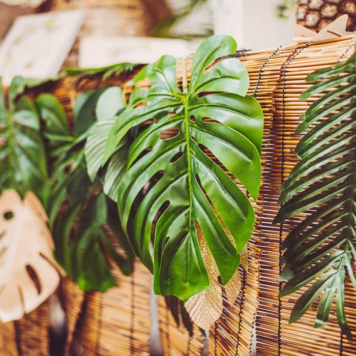 Decoratieblad Tropical 78 cm Kunsttak
