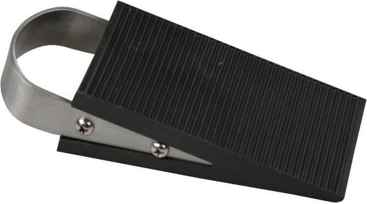 Deurstopper - 2 Stuks - RVS - Zwart - Deurklem - Deurvastzetter - Deurbuffer - Rubber