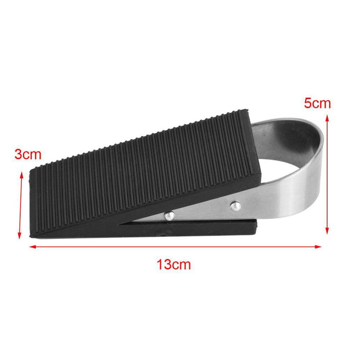 Deurstopper - 2 Stuks - RVS - Zwart - Deurklem - Deurvastzetter - Deurbuffer - Rubber