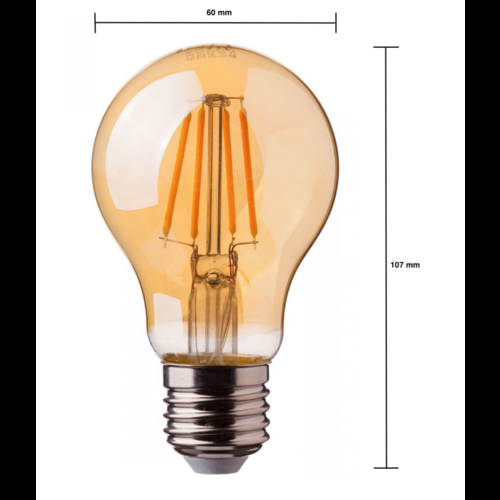 E27 LED Filament Lamp 4W Polaris A60 2200K