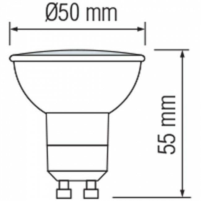 LED lamp 5W 3000k Dimbaar GU10 Kunststof