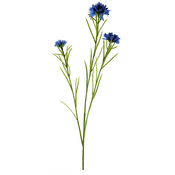 Kunsttak Korenbloem Blauw 65 cm