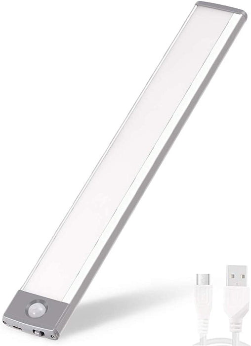 Led verlichting met bewegingssensor 30CM Zilver Kastverlichting Draadloos Trapverlichting Keukenverlichting Oplaadbare accu