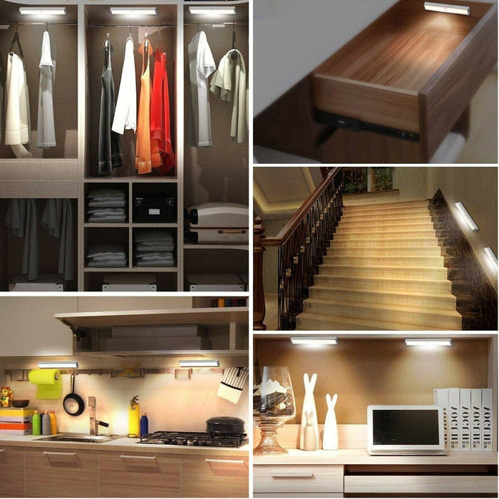 6 Stuks Led verlichting met bewegingssensor Kastverlichting Op Batterijen Trapverlichting Keukenverlichting 20CM Sensorlicht