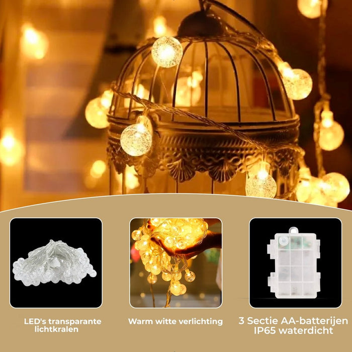 Lichtslinger 3M Crystal met 30 LED Lampen Batterijen