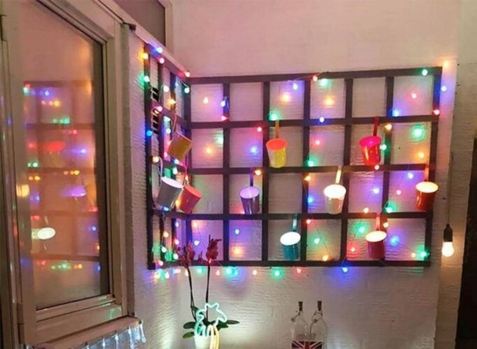 Lichtslinger 9M Mat met 50 RGB LED Lampen Batterijen