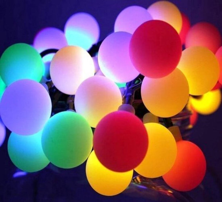 Lichtslinger RGB 9m met 100 Warm Witte LED Lampen