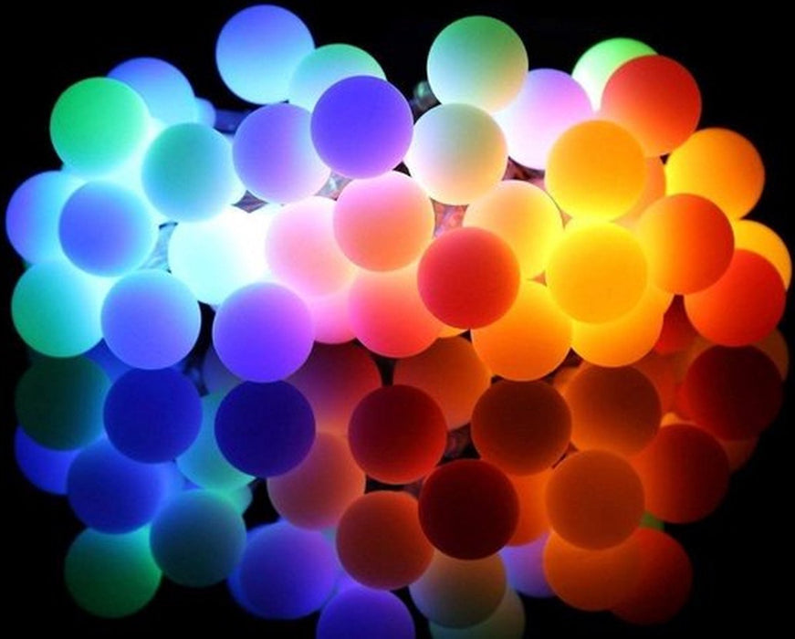 Lichtslinger RGB 9m met 100 Warm Witte LED Lampen