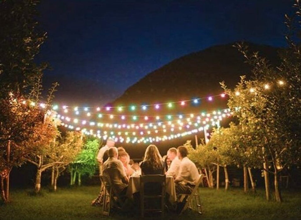 Lichtslinger 9M Mat met 50 RGB LED Lampen Batterijen