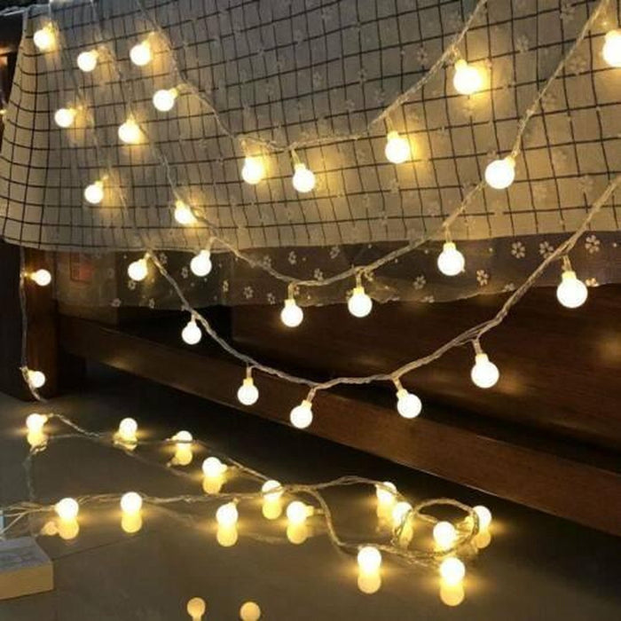 Lichtsnoer Zonne energie 10M 100 LED Waterdicht Lichtslinger Buitenverlichting Frosty