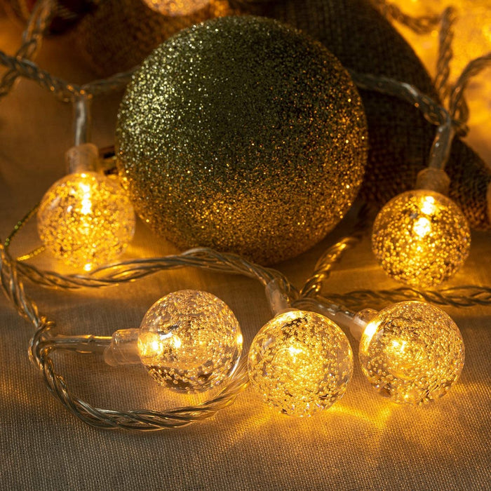 Lichtslinger Crystal 10m met 100 Warm Witte LED Lampen