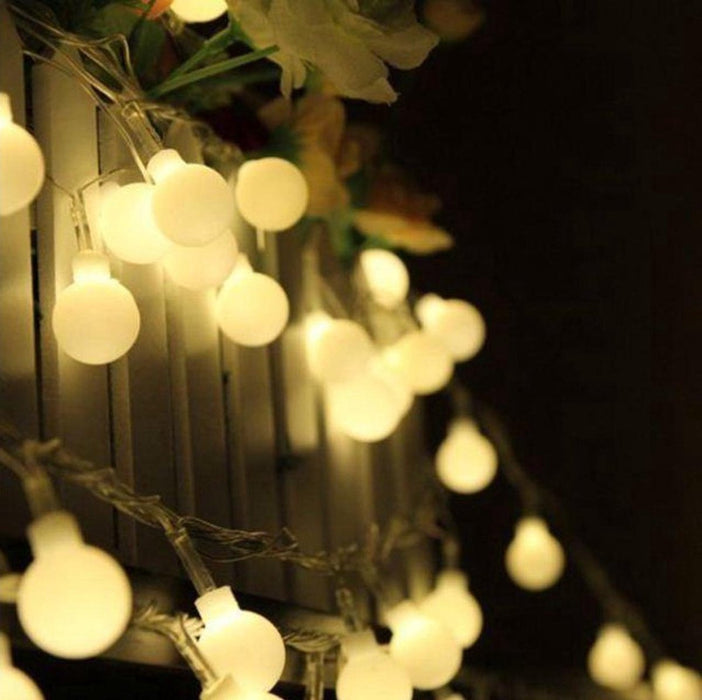 Lichtslinger Mat 10m met 100 Warm Witte LED Lampen