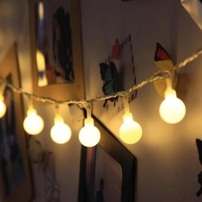 Lichtslinger Mat 10m met 100 Warm Witte LED Lampen