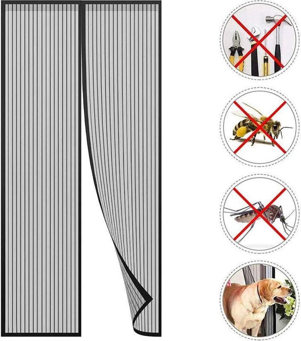 Magnetische Deurhor 2 stuks 210cm x 50 cm Insecten hor Vliegengordijn Deurhor Vliegengordijn Transparant