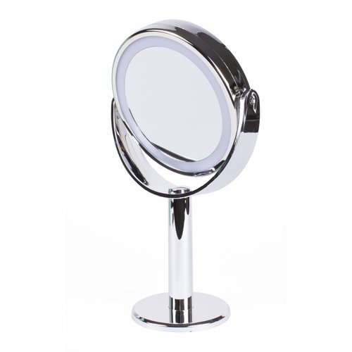 Make Up Spiegel LED Touch Dimbaar 2-Zijdig Chroom