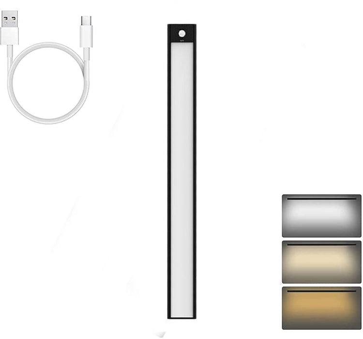 Led verlichting met bewegingssensor 40CM Zwart Kastverlichting Draadloos Trapverlichting Keukenverlichting