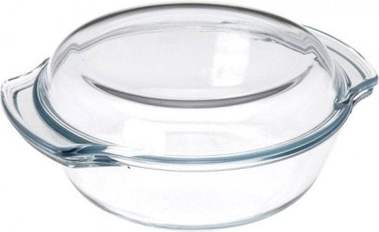 Glazen ovenschaal met deksel 27 cm 2,3 Liter
